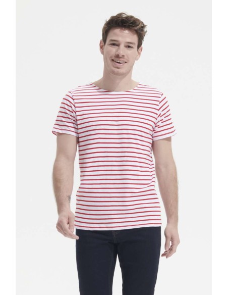 SOL-01398-Mens Round Neck Striped T-Shirt Miles 2